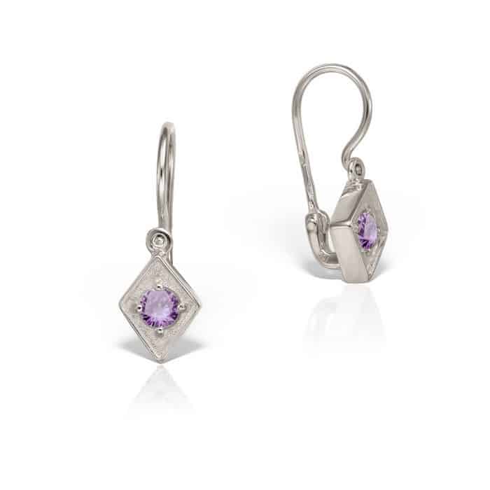 Cercei aur copii, 14 kt, zirconii diverse culori, C 364S