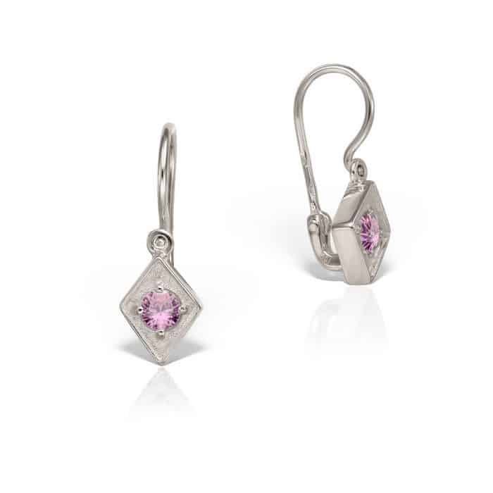 Cercei aur copii, 14 kt, zirconii diverse culori, C 364S