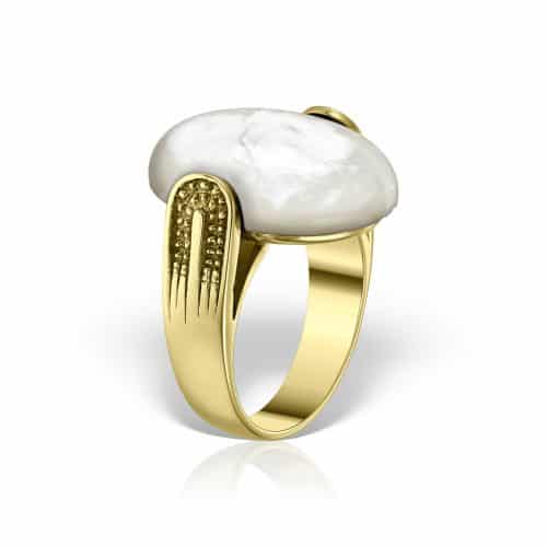 Inel aur 14 kt cu sidef I 10C.1