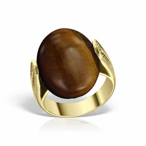 Inel aur 14 kt cu ochi de tigru I 10C.2
