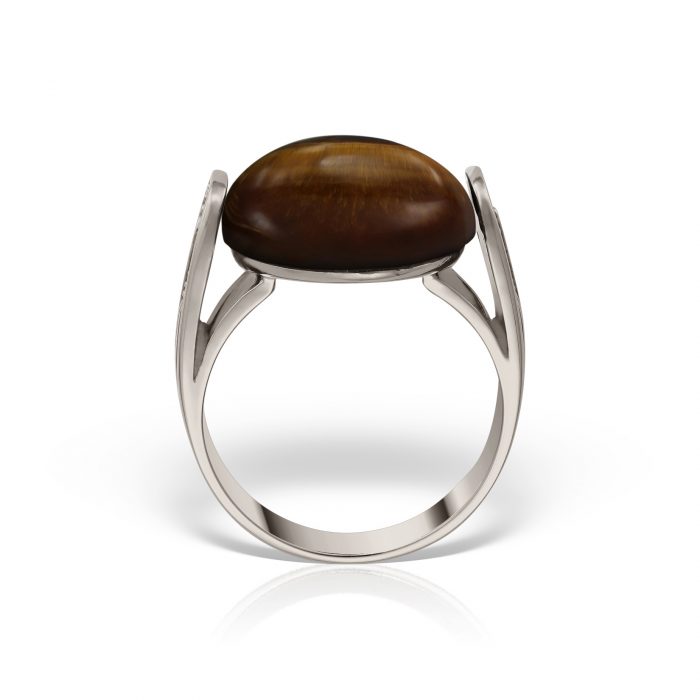 Inel aur 14 kt cu ochi de tigru I 10C.2