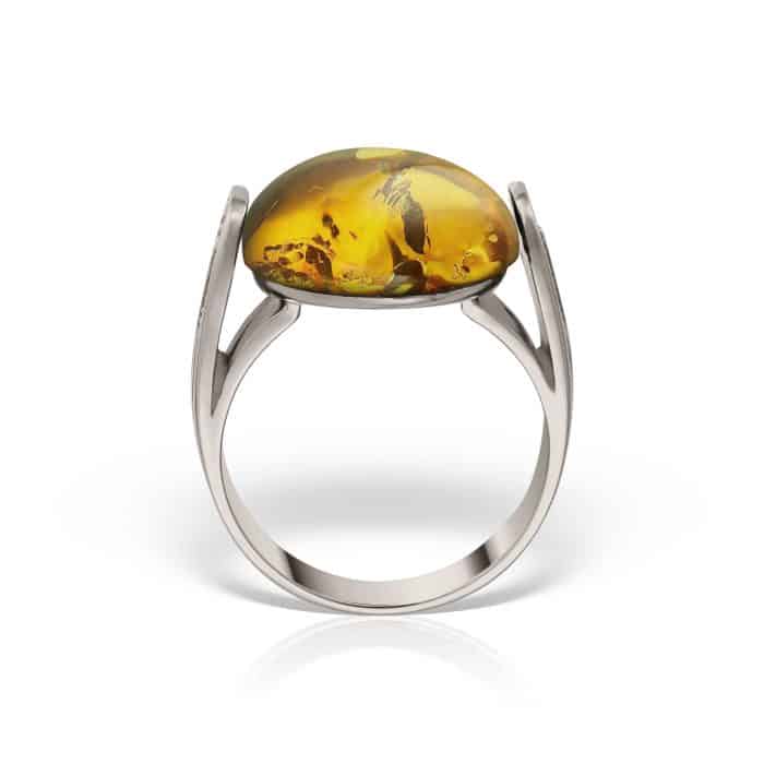 Inel aur 14 kt cu chihlimbar I 10C.4