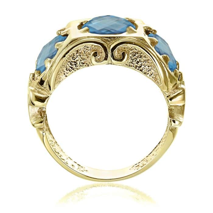 Inel aur 14 kt cu topaz I 09C.6