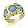 Inel aur 14 kt cu topaz I 09C.6