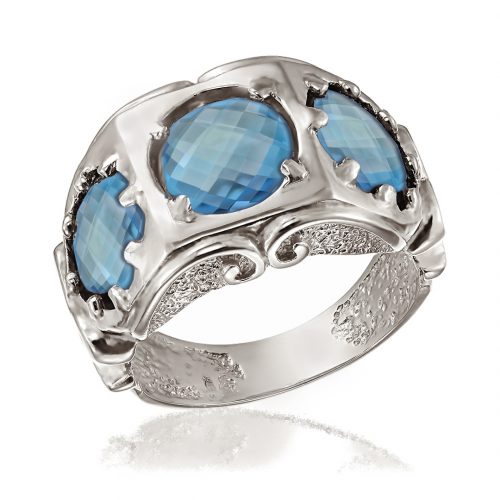 Inel aur 14 kt cu topaz I 09C.6