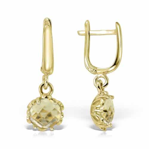 Cercei cu citrine, aur 14 kt, C S21C.14