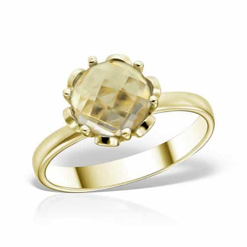 Inel aur 14 kt cu citrin I S21C.7