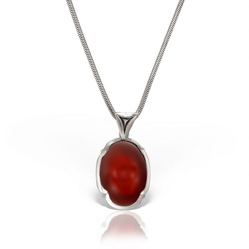 Pandantiv cu carneol din aur 14 kt P S13C.1