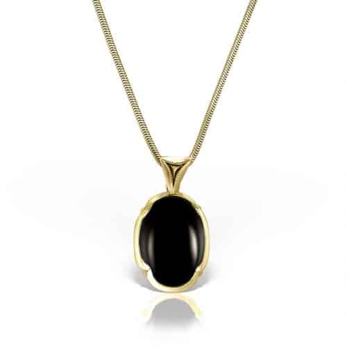 Pandantiv cu onix negru din aur 14 kt P S13C.3