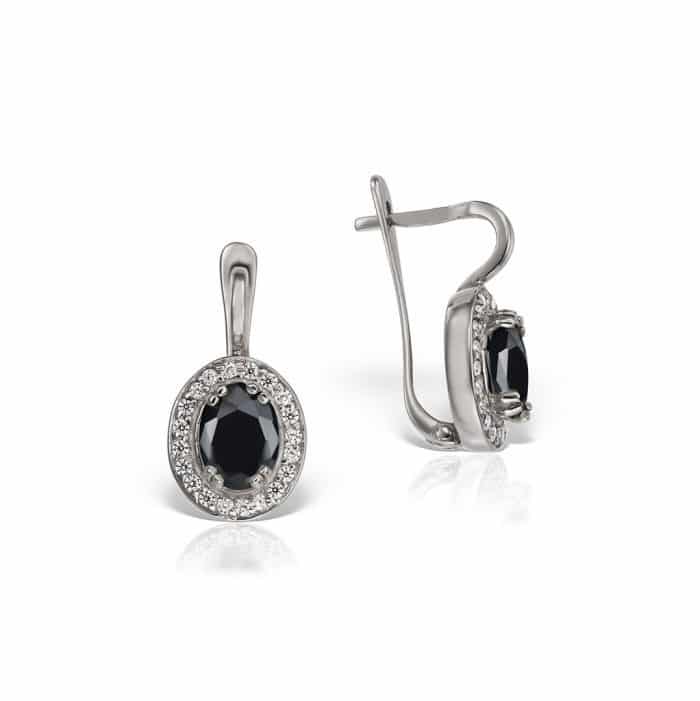 Cercei aur damă cu zirconii diverse culori, 14 kt, C 279S