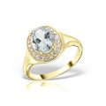 Inel aur 14 kt I 492S cu zirconia diverse culori