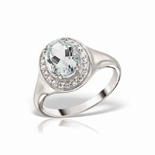 Inel aur 14 kt I 492S cu zirconia diverse culori