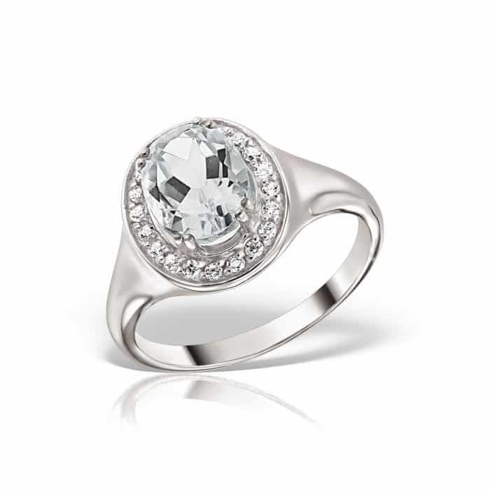 Inel aur 14 kt I 492S cu zirconia diverse culori