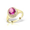Inel aur 14 kt I 492S cu zirconia diverse culori