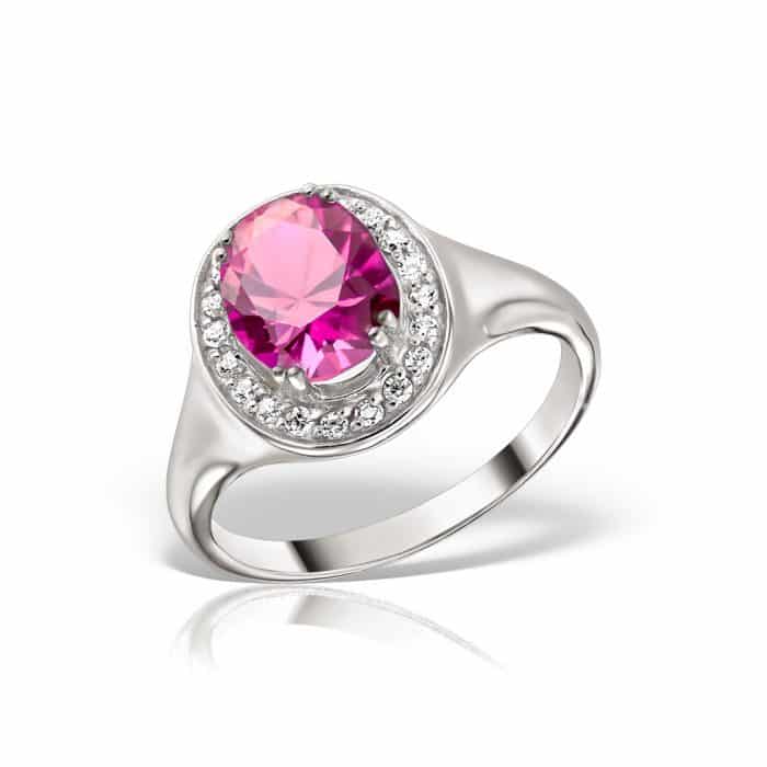 Inel aur 14 kt I 492S cu zirconia diverse culori