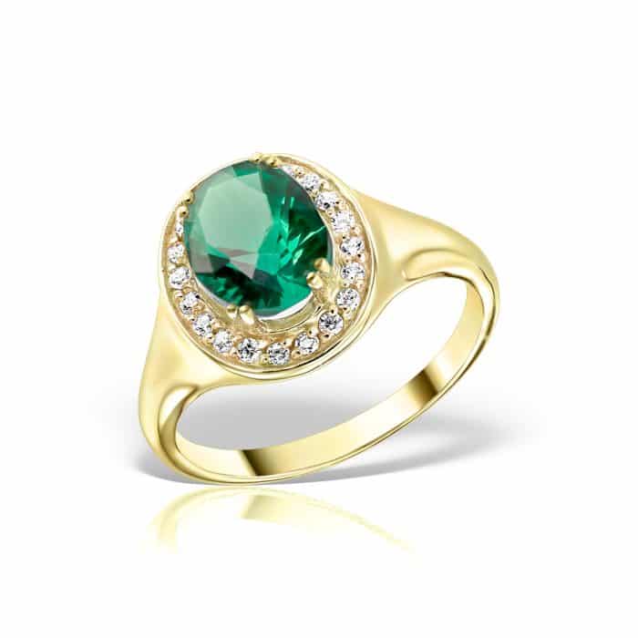 Inel aur 14 kt I 492S cu zirconia diverse culori