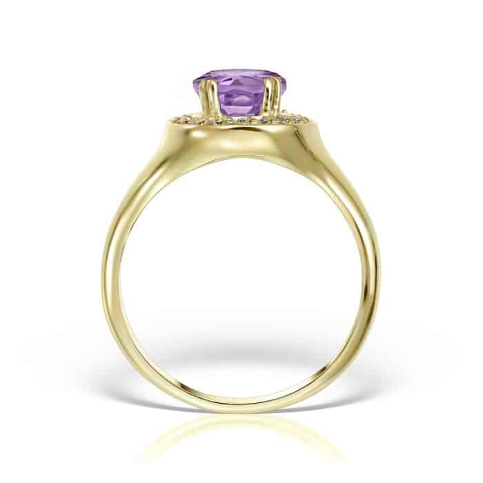 Inel aur 14 kt I 492S cu zirconia diverse culori