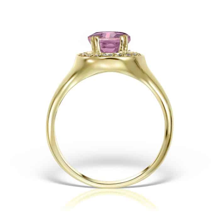 Inel aur 14 kt I 492S cu zirconia diverse culori