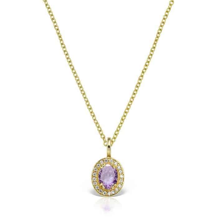 Pandantiv aur 14 kt cu zirconia diverse culori P 156S