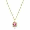 Pandantiv aur 14 kt cu zirconia diverse culori P 156S