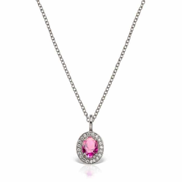 Pandantiv aur 14 kt cu zirconia diverse culori P 156S