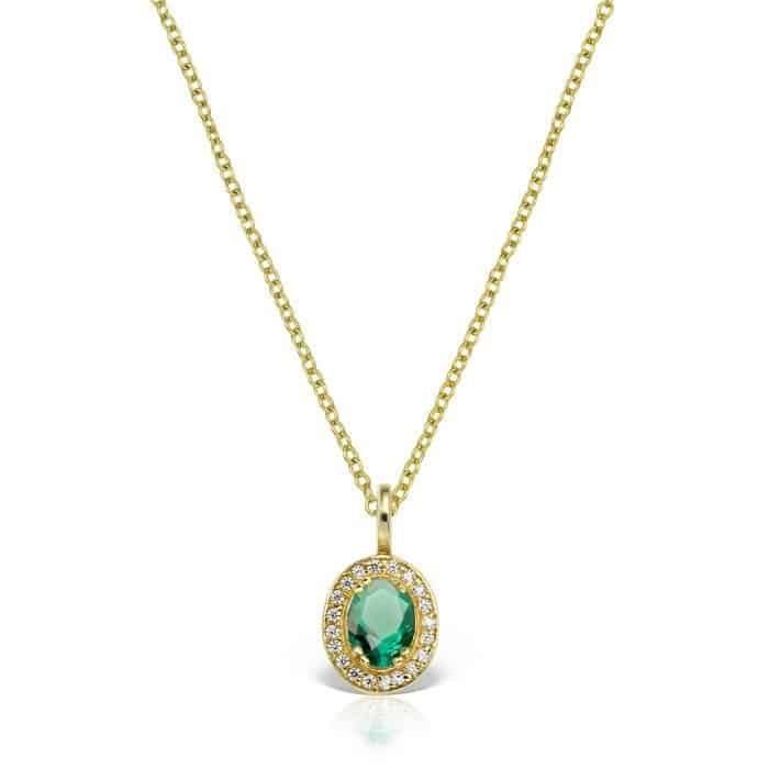 Pandantiv aur 14 kt cu zirconia diverse culori P 156S