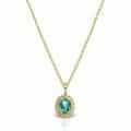 Pandantiv aur 14 kt cu zirconia diverse culori P 156S