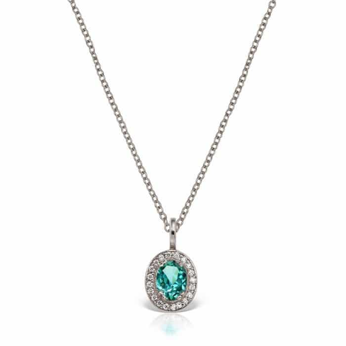 Pandantiv aur 14 kt cu zirconia diverse culori P 156S