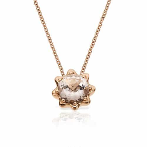 Pandantiv aur rose 14 kt cu morganit BB.283305M