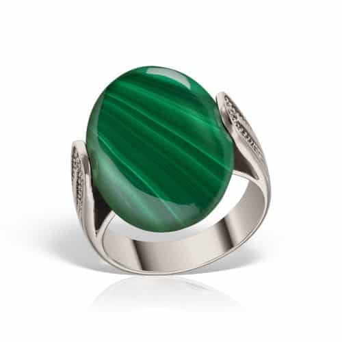 Inel aur 14 kt cu malachit I 10C.6