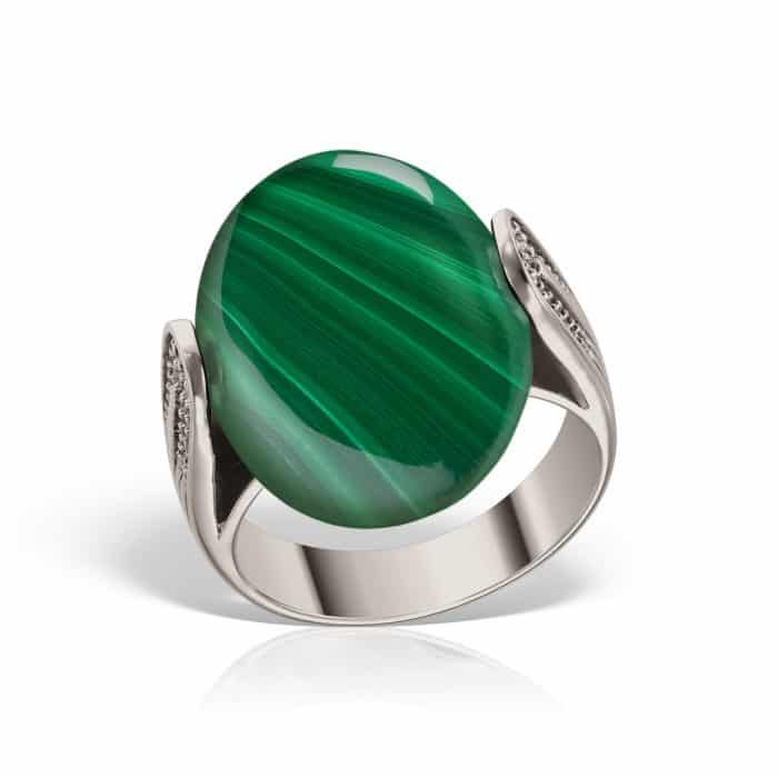 Inel aur 14 kt cu malachit I 10C.6
