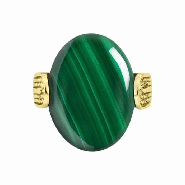 Inel aur 14 kt cu malachit I 10C.6
