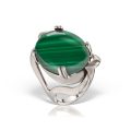 Inel aur 14 kt cu malachit I 08C.6