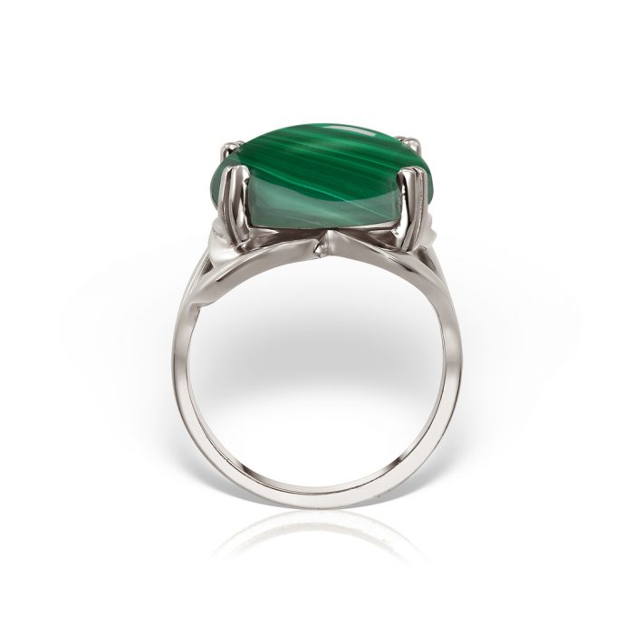 Inel aur 14 kt cu malachit I 08C.6