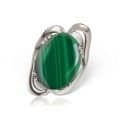 Inel aur 14 kt cu malachit I 08C.6