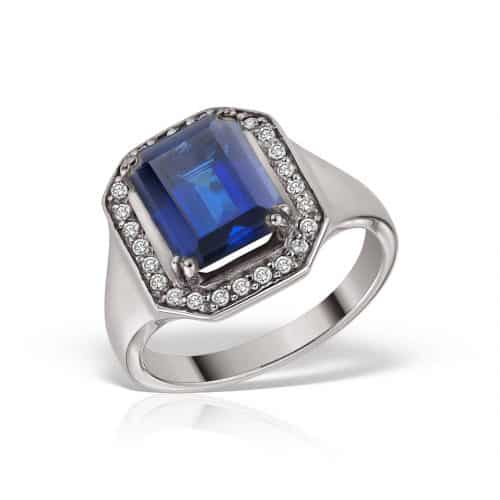 Inel aur 14 kt cu zirconia diverse culori I 639S