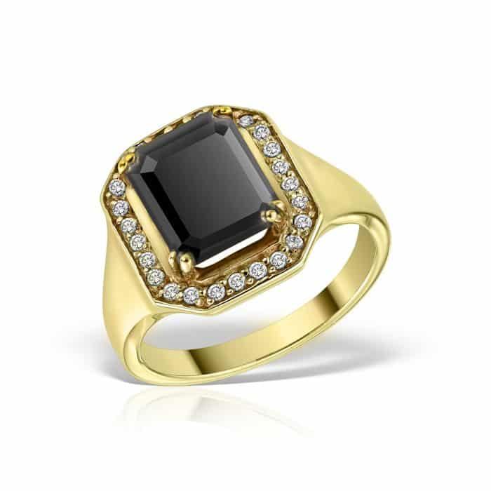 Inel aur 14 kt cu zirconia diverse culori I 639S