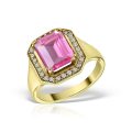Inel aur 14 kt cu zirconia diverse culori I 639S