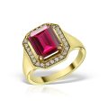 Inel aur 14 kt cu zirconia diverse culori I 639S