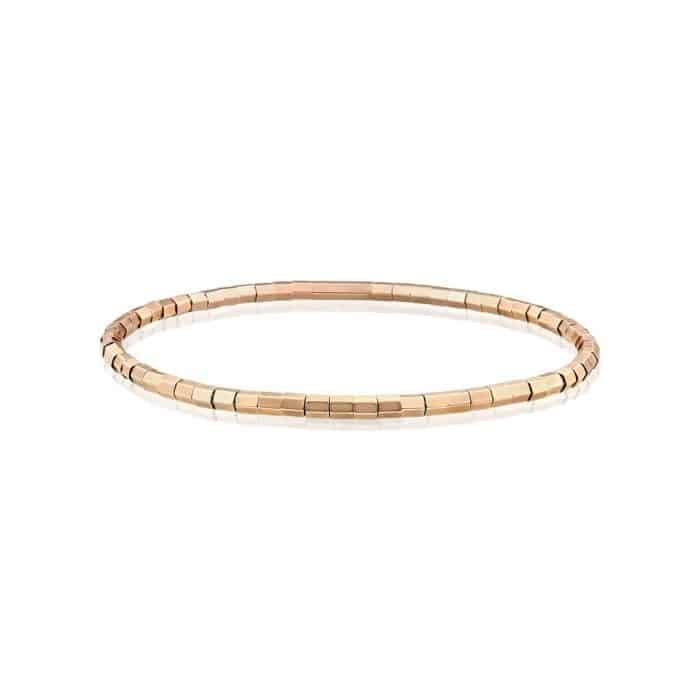 Brățară elastică aur 18 kt, galben/rose/alb, BRI02