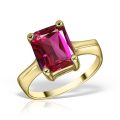 Inel logodnă din aur 14 kt I 283S, galben/alb, zirconia diverse culori