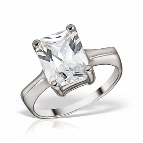 Inel logodnă din aur 14 kt I 283S, galben/alb, zirconia diverse culori