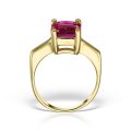 Inel logodnă din aur 14 kt I 283S, galben/alb, zirconia diverse culori
