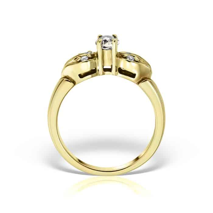Inel de logodnă din aur 14 kt cu zirconia diverse culori I 632S