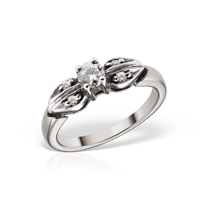 Inel de logodnă din aur 14 kt cu zirconia diverse culori I 632S