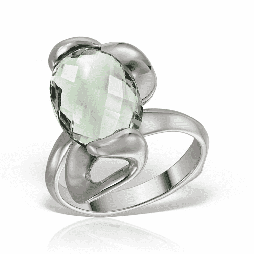 Inel aur 14 kt cu ametist verde I S03C.4