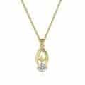 Pandantiv aur 14kt cu zirconia diverse culori P 147S