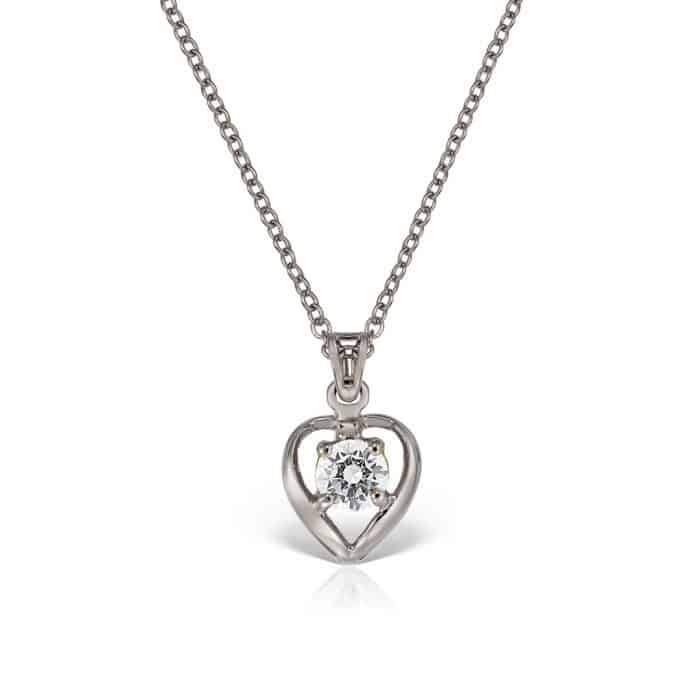 Pandantiv inima aur 14kt cu zirconia diverse culori P 148S
