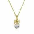 Pandantiv aur 14kt cu zirconia diverse culori P 149S