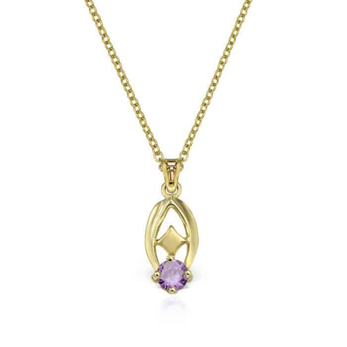 Pandantiv aur 14kt cu zirconia diverse culori P 149S